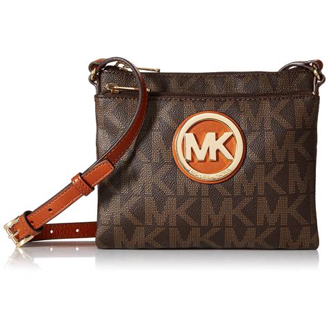 michael kors fulton crossbody brown|michael kors fulton handbag.